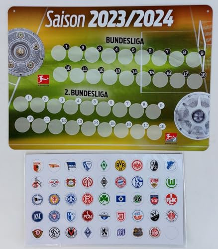 DFL Fussball Bundesliga Magnettabelle 1. Liga und 2. Liga Saison 2023 2024