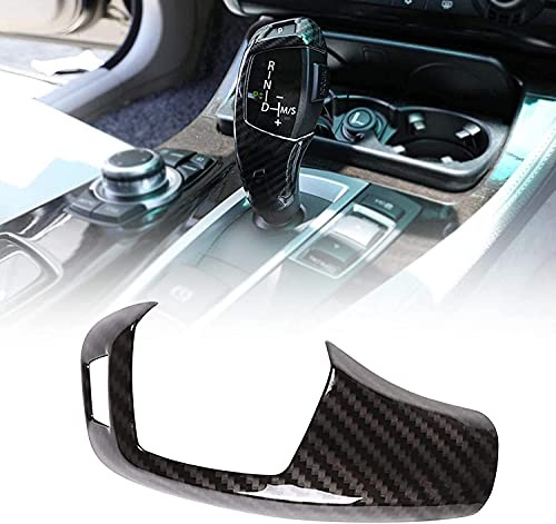 Abdeckung für Schaltknauf, Karbonfaser, Auto-Innendekoration, Ersatz für BMW F20 F30 F31 F34 1 2 3 4 5 7 Serie (schwarze Kohlefaser, Rechtslenker)