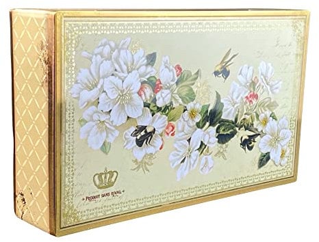 MediMuc Geschenkdose Design Emma Bridgewater - Liebevoll gestaltete rechteckige Vorratsdose - Motiv Bienenschwarm - Blechdose, Keksdose, Dose - Maße: (L x B x H): 24,0 x 10,0 x 7,0cm