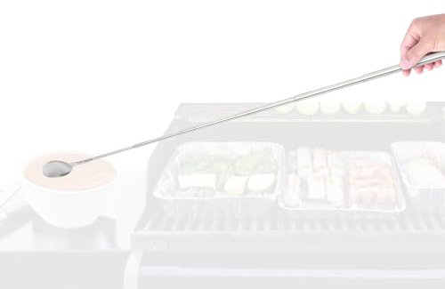 cuillère en acier inoxydable,Cuillère Télescopique,cuillère à remuer télescopique de 24.4in de long,Cuillères de Cuisine,peut être utilisée dans café,barbecue,Lave-vaisselle,ustensiles de Bar, Cu