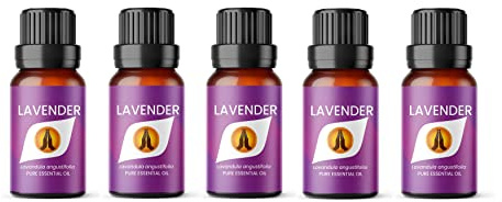 Aroma Energy | Lavender Essential Oil - 50ml (5 x 10ml Bottles) - 100% Pure & Natural