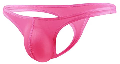 VemeFufu Perizoma G-String Slip Tanga Uomo Silky Morbidi Intimo Rosa
