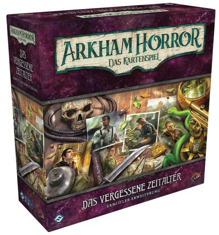 Fantasy Flight Games, Arkham Horror: LCG – Das vergessene Zeitalter, Ermittler-Erweiterung, Expertenspiel, Kartenspiel, 1-4 Spieler, Ab 14+ Jahren, 45 Minuten je Spieler, Deutsch