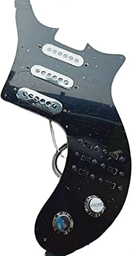 Vorverdrahtetes Gitarren-Schlagbrett SSS Single Coil Alnico Tonabnehmer for Brian May Guitar Welding Harness Loaded Humbucker Pickguard Pickups (Color : BK)