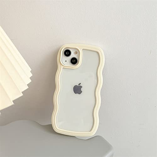 LIFEKA Coque de téléphone Transparente à Bord ondulé drôle pour iPhone 14 13 12 11 Pro Max X XS XR Housse de Protection pour Objectif de caméra Mignonne, E, pour iPhone 12