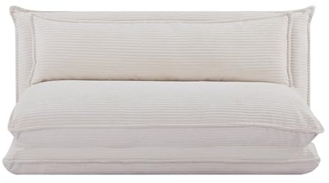 EVERGREENWEB - Zweisitzer-Futon-Schlafsofa - (Beige, 2 Sitze)