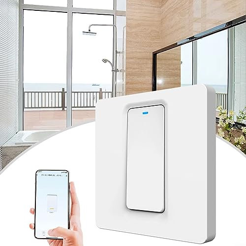 RANRAO WiFi Smart Lichtschalter Druckknopf, Intelligent Warmwasserbereiter Zeitschaltuhr, für Tuya Smart Wifi Zigbee 20A Warmwasserbereiter Touch Button Schalter