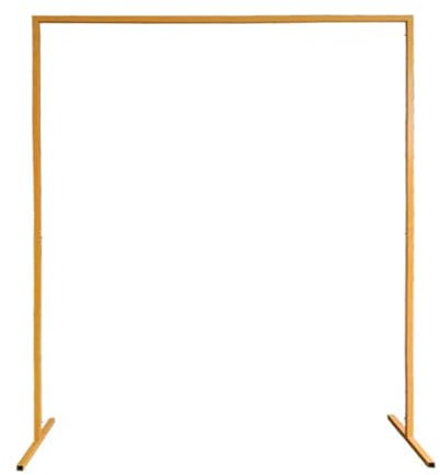 Trimming Shop Gold Square Arch Stand 2m x 2m Party Background Decoration Metal Arch Backdrop Stand Garden Arbors for Wedding Reception Valentines Baby Shower Engagement Birthday Decor