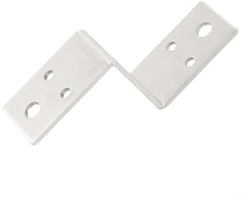 Équerre d'angle d'étagère, connecteur fixe à angle Z en acier inoxydable, utilisés pour réparer les meubles (50 mm)