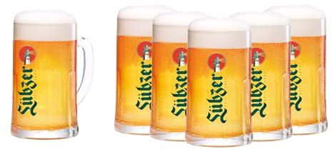 Lübzer Pils Bierseidel Bierkrug Bierhumpen (6 Stück) (0,5 Liter)