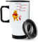 Crunchy Carrots Mug de voyage isotherme en acier inoxydable avec inscription « You're Braver Than You Believe » - 414 ml - Motif Winnie l'ourson et Porcinet - Blanc