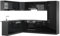 Vicco Eckküche R-Line, Schwarz Hochglanz/Anthrazit, 227 x 287 cm ohne Arbeitsplatte