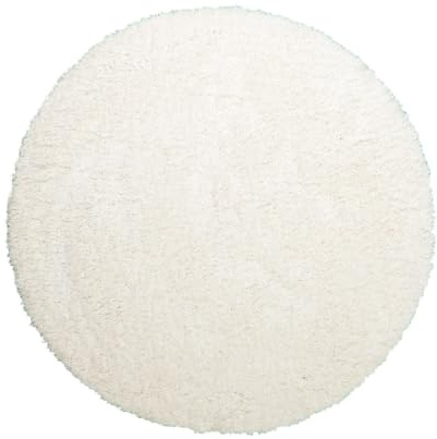 FRAAI | Home & Living Shaggy Teppich Rund - Blaze Weiß - Ø 240 cm | Shaggy, Einfarbig - Boho, Industrielle, Ländlich, Modern, Skandinavisch - Wohnzimmer, Esszimmer, Schlafzimmer - Fellteppich