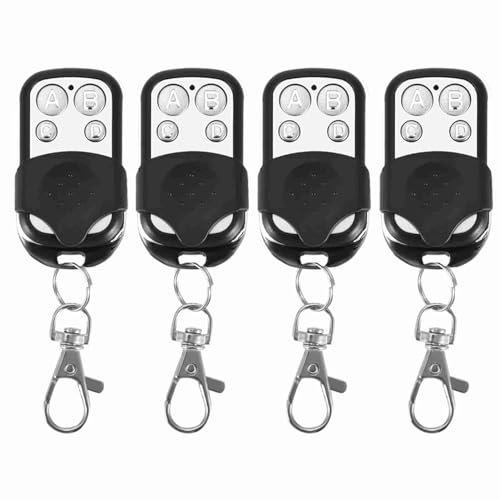 Porte-clés de Télécommande, 4 Pièces Porte-clés de Télécommande sans Fil de Clonage Universel pour Porte de Garage de Voiture 433,92 MHz