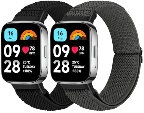 SHIJZWD Fascia elastica per orologio compatibile con Xiaomi Redmi Watch 3 Active, cinturino di ricambio in nylon per orologio sportivo compatibile con Xiaomi Redmi Watch 3 Active