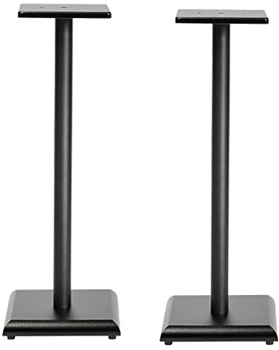 Speaker Stand 1 Pair Metal Speaker Stands Black, Audio Bookshelf Speakers Racks for Satellite Speakers, Loudspeaker Holder with Built-in Cable Management Tall) Tall)