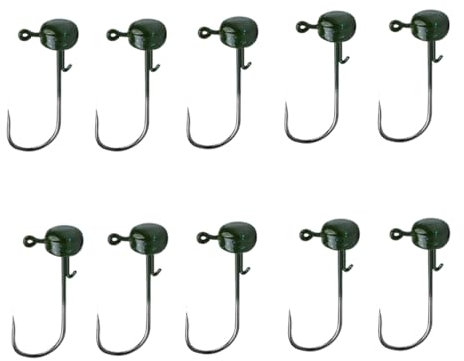 10 Pieces Lead Head Jig Hook, 2.8G/3.5G/4.6G/7G Soft Lure Fishing Bait Hook for Freshwater Saltwater Fishing Jig Hooks for Bass (Color C, 7G)