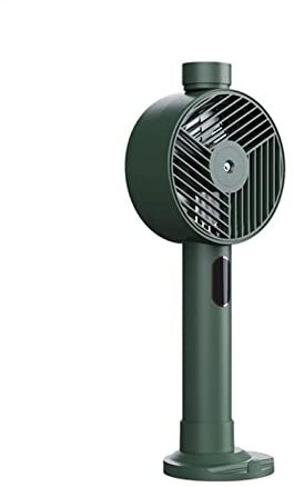 MZZYG Portable air conditioning fan Electric Water Spray Mist Fan USB Rechargeable Handheld Mini Fan Cooling Air Conditioner Humidifier Humidification Cooling Fan For Room,Home,Office (Color : Green)