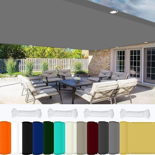 Telo Copertura Pergolato 3 x 4 m 98% Protezione UV Rete Telo Ombra Facile da Installare per Esterno Giardino Terrazza, Grigio Chiaro