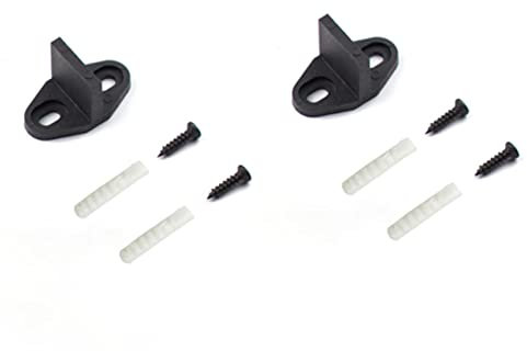 KAKASEA Lot de 2 guides de porte coulissante pour portes coulissantes, faciles à installer - Noir