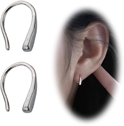 Goiern Kleinere Durchzieh Ohrringe, kleine Fäden Ohrringe, S999 Sterling Silber Ohrringe, Hautverträgliche Tränenfass Ohrringe, Hängelohrringe für Frauen Hängelohrringe