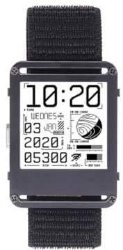 DcnrInsr ESP32 Smartwatch mit Bluetooth, WiFi, programmierbar und E-Paper. PCB + elektronische Komponenten. Watchy E-Ink basierend auf ESP32 mit Typ-C-Anschluss.