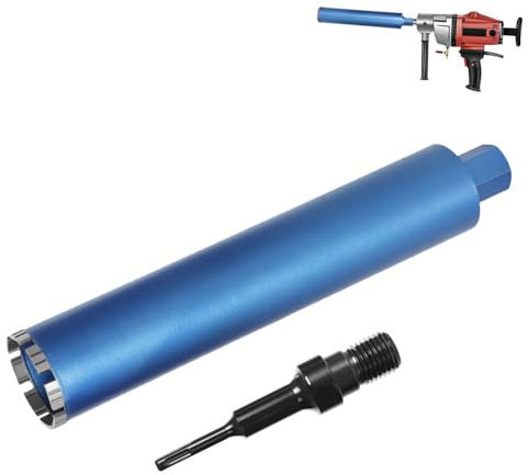 Diamantbohrkrone mit 10mm Turbosegment | 1 ¼ UNC Aufnahme | Nutzlänge 415 mm | Ø 82 mm | 6 Segmente | SDS-plus, Diamant Kernbohrkrone für Kernbohrgeräte, Nassbohrkrone Trockenbohrkrone für Beton