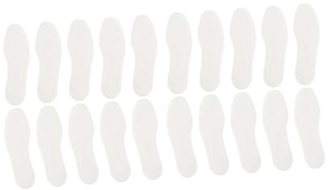 10 Paar Baumwoll-einlegesohlen Für Damen Schuheinlagen Herren Für Männer Natürlich Slipeinlagen Aus Stoff Einlegesohlen Männer Atmungsaktive Schuheinlagen Herren Deo Weiß minkissy