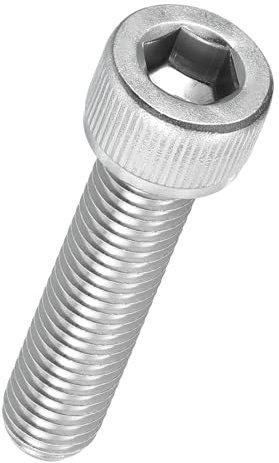 Kozelo 6Pcs Vis à Tête Cylindrique à Six Pans Creux - [M10-1,5 x 50mm] Acier Inoxydable 304 Entièrement Fileté à Entraînement Hexagonal pour Moteur Électrique, Argent