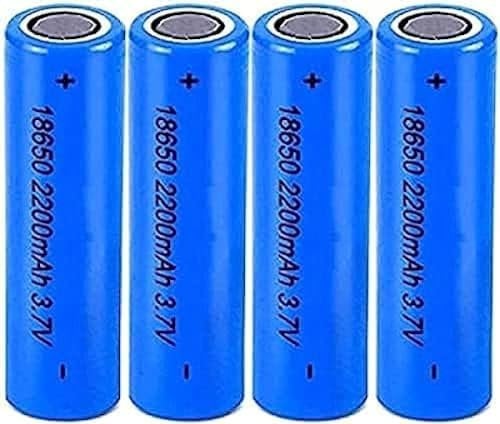 ZWDCVFGK 3.7V Li-ION Battery 2200mAh Rechargeable Batteries, for Solar Lights, Doorbell, Garden Lights Flat Head