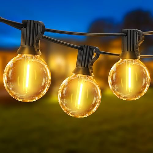 SAEIHGAE Guirnaldas Luces Exterior Jardin LED 20M 65ft G40 Bombillas LED Cadena de Luz Guirnaldas Luminosas Exteriores IP44 Impermeable Outdoor Girnaldas Garden para Patio Fiesta Terraza