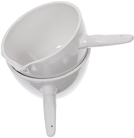 Gatuida 2stücke Teiliges Porzellan Verdunstungsschälchen Mit Griff Laboratorientauglicher Rundboden Verdunstungstopf Hitzebeständig Säure Alkalibeständig Für Schule Und Labor