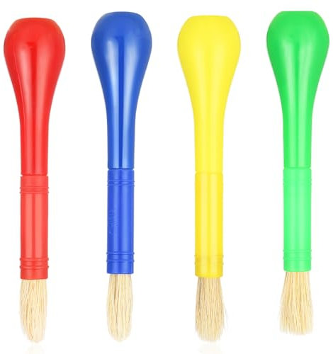 Paint Brushes, Children's Jumbo Art Brushes Set Washable Toddler Paint Brush Easy to Grip Round Paintbrushes for Children Preschool Encourage Writing Grip