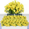 Elecoutek 6 Bundles Artificial Flowers Outdoor, Artificial Shrubs UV Resistant Faux Plastic Plants for Indoors Outside Pot Garden Porch Decor Hanging Baskets Borders Window Box Wedding (Yellow)