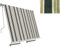 Tenda da sole 250 cm x 250 cm verde e beige a caduta avvolgibile con braccetti per esterno