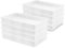 EASYROSE 8 Packs Pizza Dough Proofing Box Stackable 60 x 40x 9.5cm Pizza Dough Box with Lid, Plastic Proofing Tray, Dishwasher Safe (8 Boxes + 1 Lid)