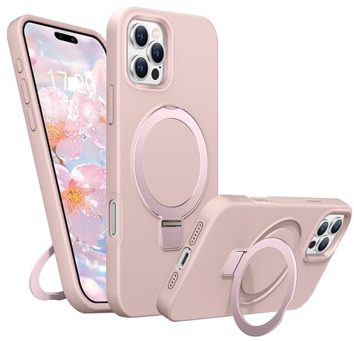 BENTIACC Liquid Silicone Magnetic Case for iPhone 16 Pro Max, Pink