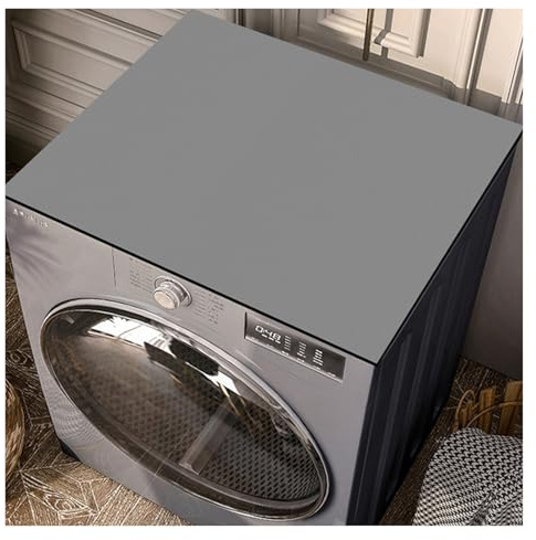 Vnook Washing machine mat, washer/dryer top protection, worktop mat, absorbent quick-drying, for laundry room dryer, refrigerator, top dustproof(Grey,40x50cm)