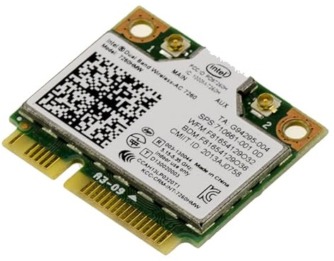 KALEA-INFORMATIQUE Mini-PCIe-Netzwerkcontroller-Karte WiFi Dual Band 802.11a/b/g/n/AC 1200M und Bluetooth 4 mit Intel 7260-Chipsatz | Mini PCIe WiFi Dual Band 802.11ac 1200Mbps und Bluetooth 4.0 Karte mit Intel 7260 Chipsatz