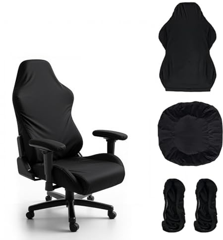 Gdrghe 4 Pcs Protective Cover Gaming Chair Cover Office Chair Cover Set Scratch Resistant Protective Computer Chair Covers for Swivel Chairs Armchairs