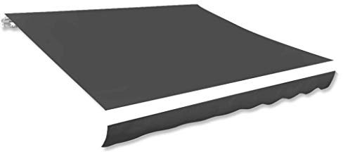 vidaXL Markisenstoff Sonnenschutz Markisentuch Anthrazit 350×250 cm Segeltuch