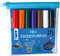 Mini-Kreidemarker Set mit dunklen Farben (blau): 7 Mini-Kreidemarker im praktischen Etui mit über 40 Motiv-Vorlagen zum Download