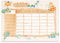 Papierdrachen Stundenplan DIN A4 Block - Motiv Fuchs - beschreibbar und ideal als Geschenk für Schule oder Uni - Terminkalender und Wochenplan für Kinder