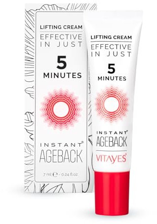 VITAYES Instant Ageback - Anti Aging Augencreme gegen Falten und Augenringe, Lifting Creme, Faltencreme, schlaffe Haut, Tränensäcke, Soforteffekt, Retinol Alternative, dermatologisch getestet (7ml)