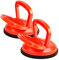EXLECO Saugheber 2X Saugnapf 118mm Tragkraft 40kg Glassauger Saugheber Glasheber Saugnapfhalter Saugnapf Vakuumheber Orange