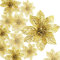 KAHEIGN 30 Pz Stella di Natale Glitterata 7.5/10 /15 Cm Ornamento per albero di Natale, Decorazione Fiori per Ghirlande (Oro)