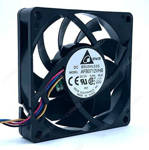 CYRMZAY Compatible for Delta AFB0712VHB 70mm 70 * 70 DC12V 0.55A PWM cooling fan