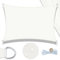 UMI Sonnensegel Wasserdicht 4x6m Rechteckig Sonnenschutz Wetterschutz PES Polyester Segel Baldachin 95% UV Schutz mit Seilen für Garten Balkon Terrasse- Creme