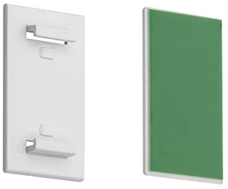 Klebehalter für Victoria M. Basic Rollos nach Maß & Standardgrößen Rollo-Zubehör Montagematerial 2-teiliges Set Selbstklebend Ohne Bohren, Weiß