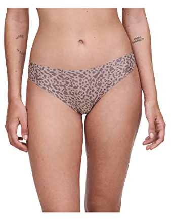 Chantelle Women's, SOFTSTRETCH, Thong, Women's invisible lingerie, Taupe Leopard, One Size